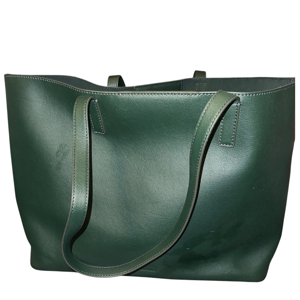 Away Latitude Tote Forrest Green Leather Travel Bag with Trolley Sleeve Pouch